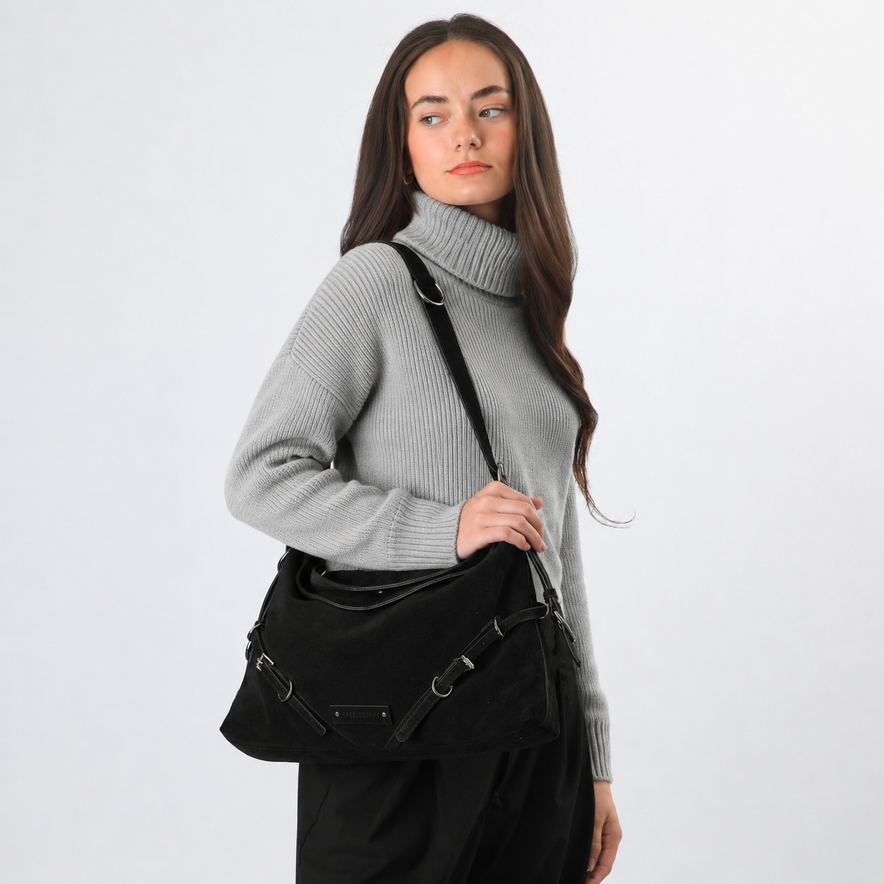 Cartera Venice Suede Black